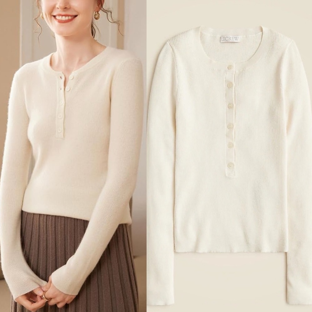 💫 J.CREW Henley Top - New 💫